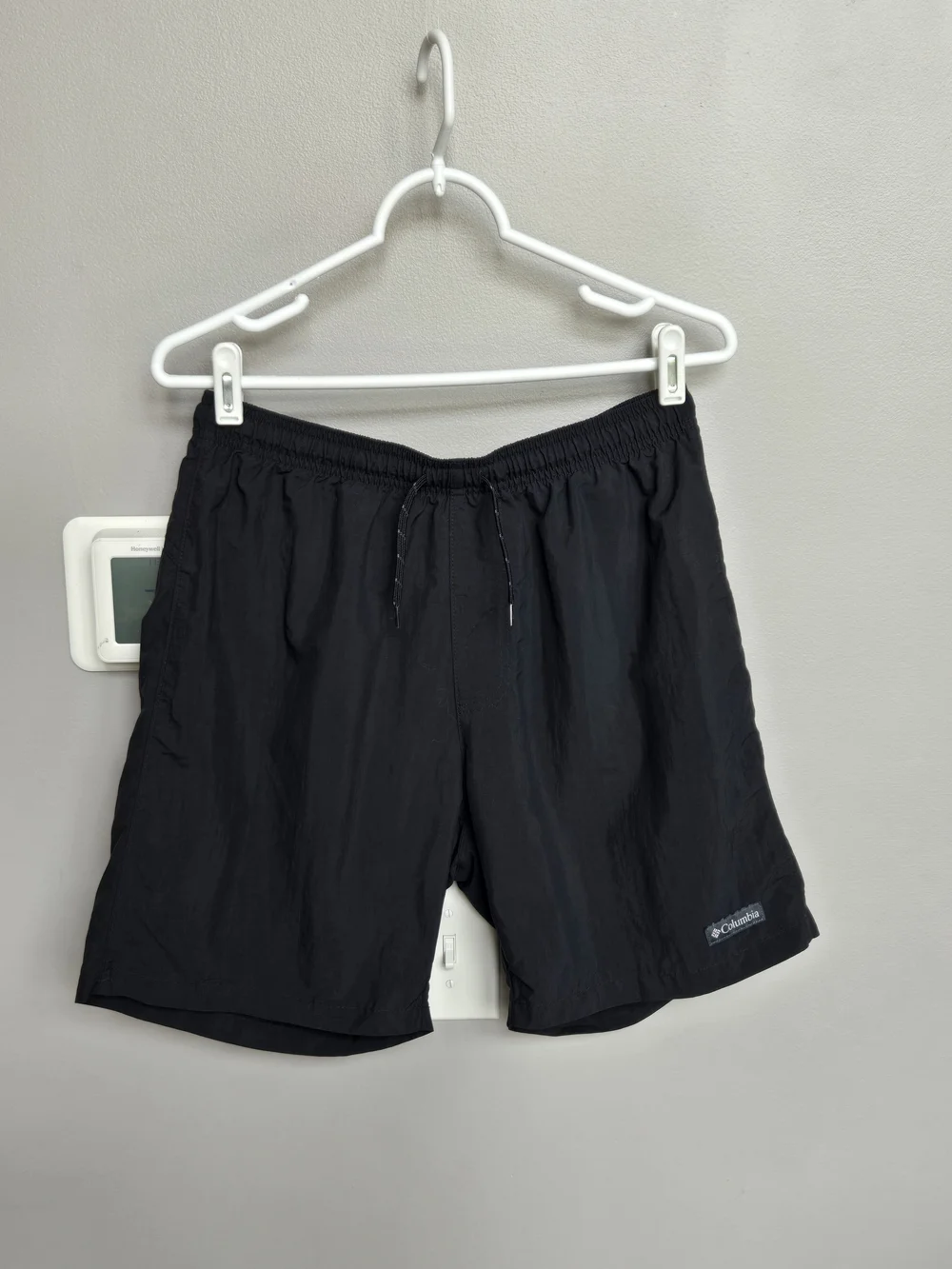 Columbia Solid Black Lightweight Nylon Shorts